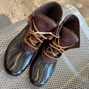 Sperry Women's Saltwater Boots Tan/Dk Brown